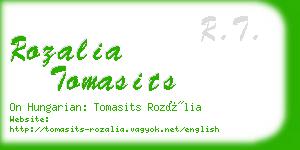 rozalia tomasits business card